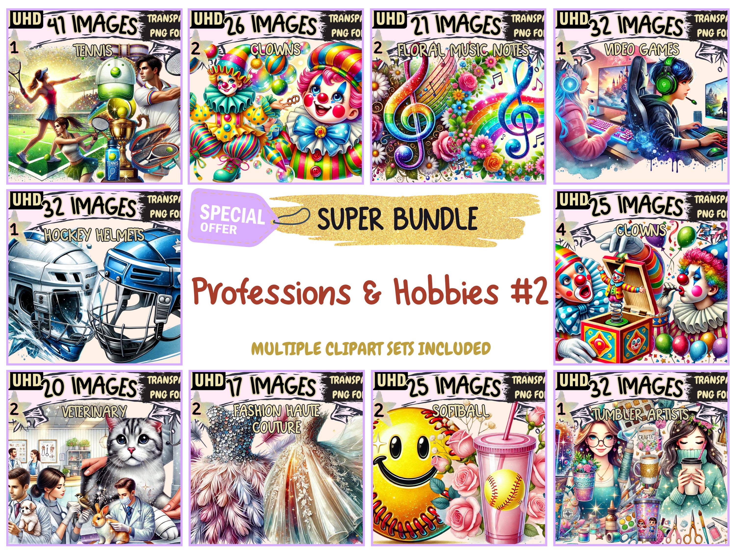 Professions & Hobbies #2 Super Clipart Bundle – PNG Career Graphics ...