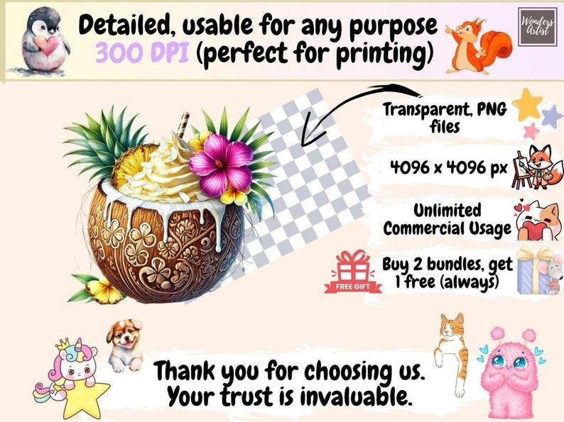 Tropical Cocktails (P1) Clipart beach drink clipart - Wonders Artist