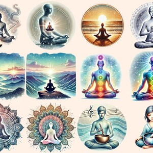 Meditation Clipart calm graphics - Wonders Artist
