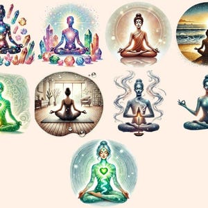 Meditation Clipart calm graphics - Wonders Artist