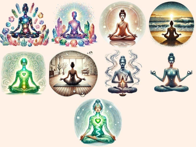 Meditation Clipart calm graphics - Wonders Artist