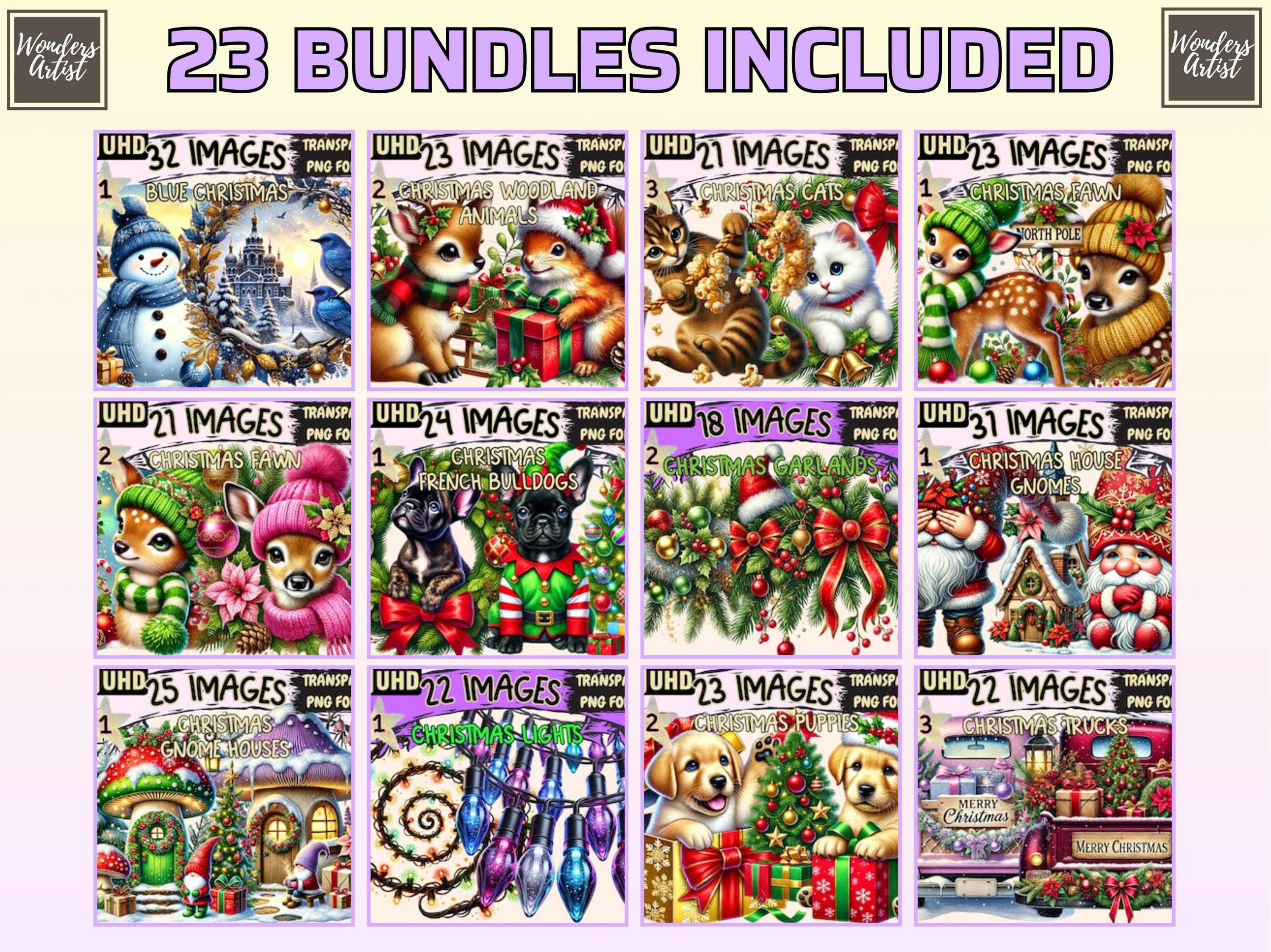 Christmas Whimsy Clipart Super Bundle – Holiday Graphics (digital ...