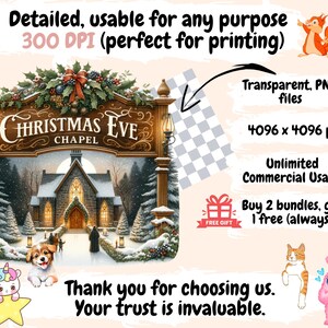 Christmas Signposts (P2) Clipart - 20 PNG Festive Sign Graphics ...