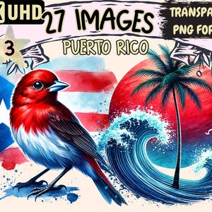 Puerto Rico (P3) Clipart - 27 PNG Porto Rico Island Graphics, Travel Printables, Instant Digital Download, Unlimited Commercial Use Crafts