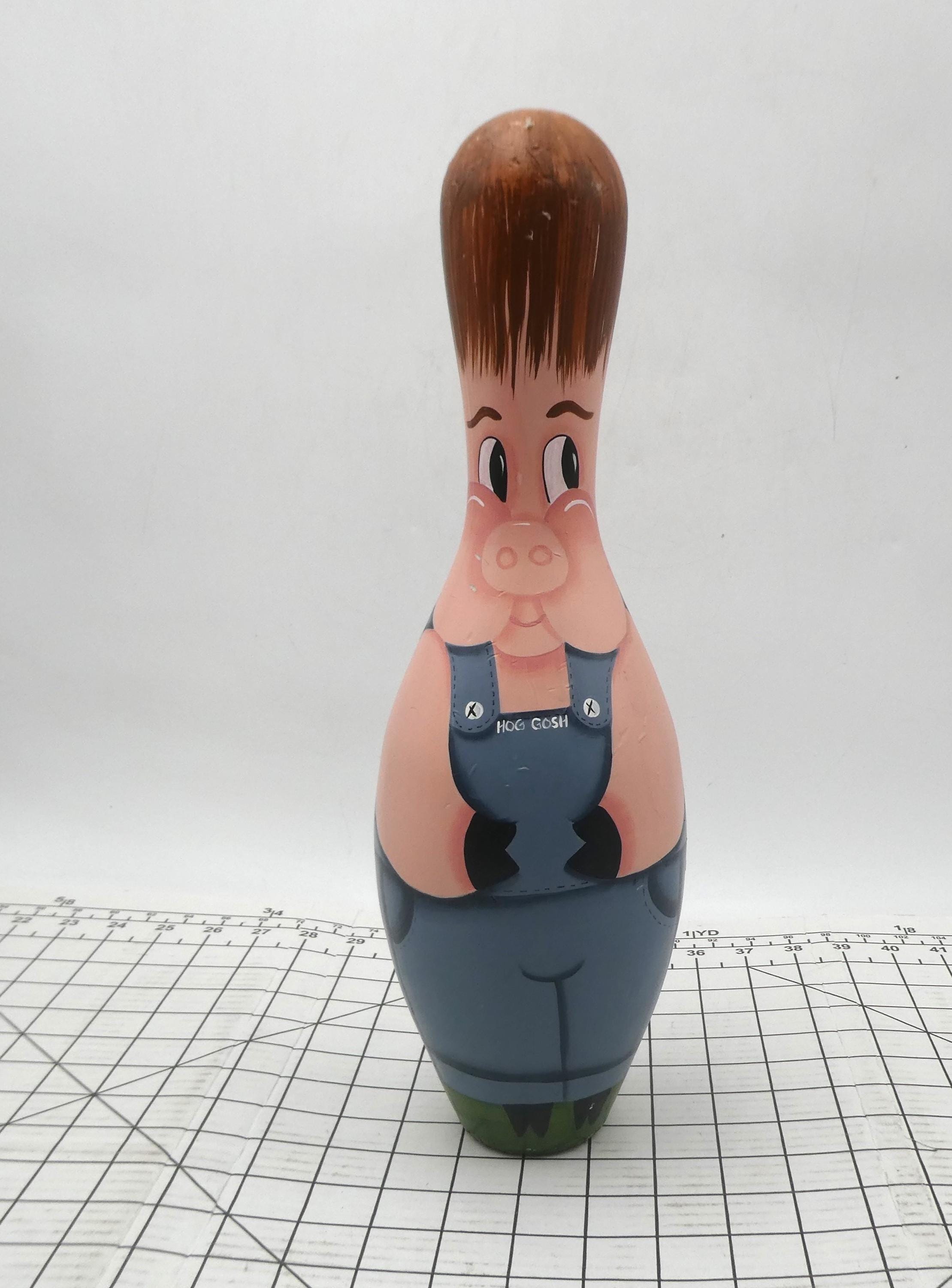 Real Wood Bowling Pin Fold Art - Hog Gosh