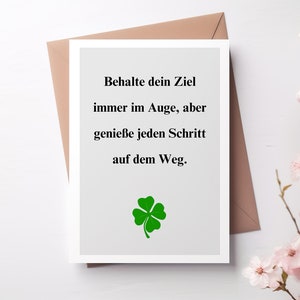 Carte à télécharger "Gardez toujours votre objectif en vue, mais profitez de chaque étape du chemin", nouveau chemin dans la vie, prendre de nouveaux chemins, encouragement