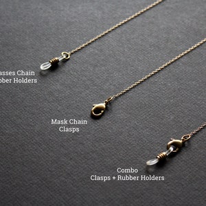 Gold glasses chain eyeglass chain sunglass strap sunglasses chain eye glasses holder reading glasses cord lanyard brass jewelry - Clovia image 5