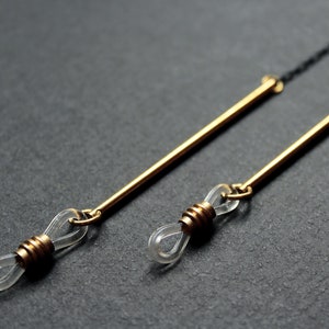 Gold glasses chain eyeglass chain sunglass strap sunglasses chain eye glasses holder reading glasses cord lanyard brass jewelry - Clovia image 7
