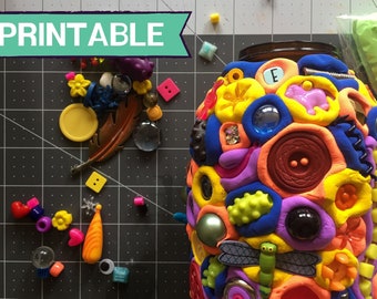 Memory Jar Tutorial . Printable Craft Kits for Kids + Adults . Junk Jar Project
