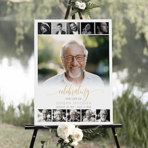 24x36 Photo collage, Poster Collage Template for 11 Photos, Poster size photo collage, Photo Collage Template, Storyboard, Memorial, Funeral