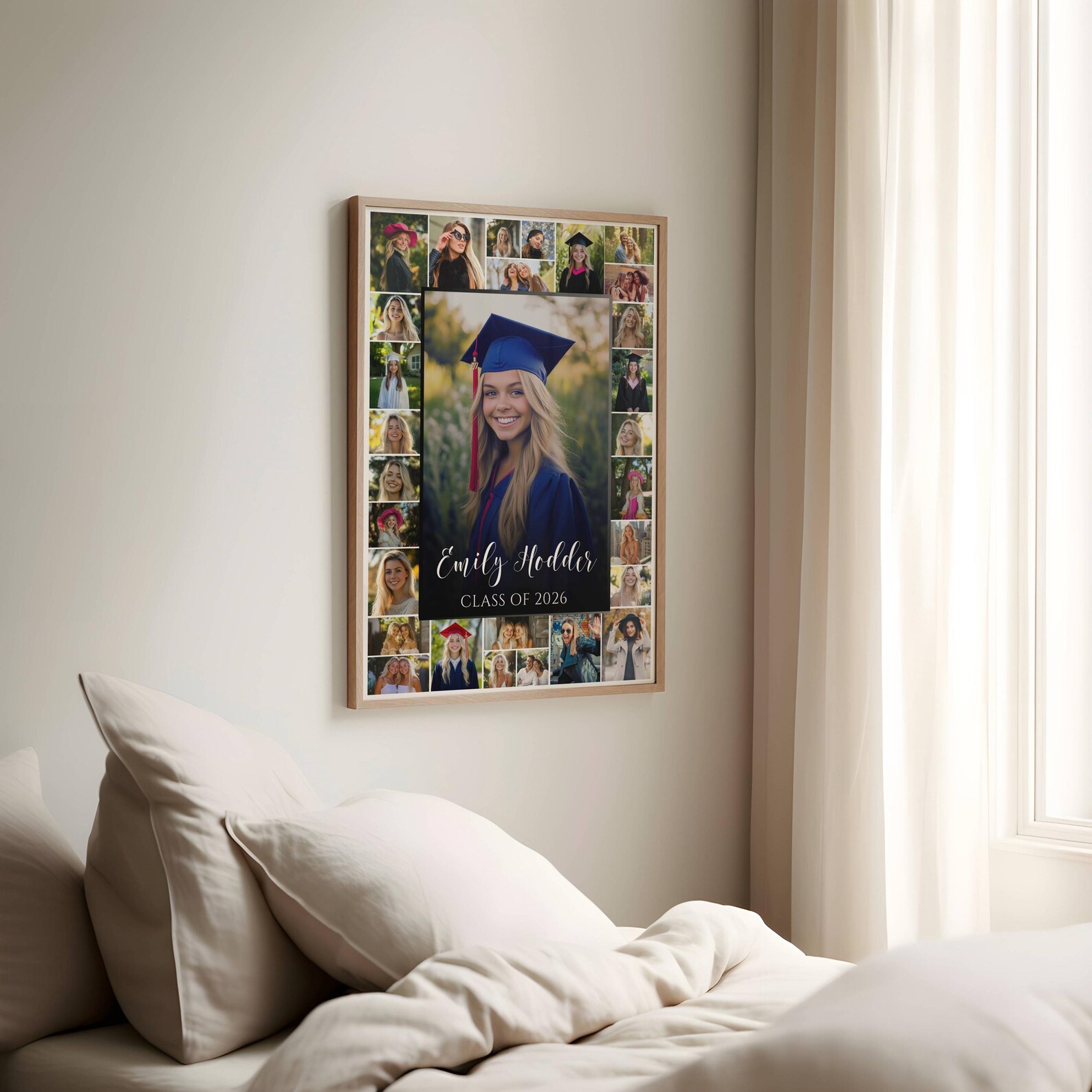 Graduation Photo Collage Examples Printable Graduation Photo Collage Template, Graduation Poster Display ...