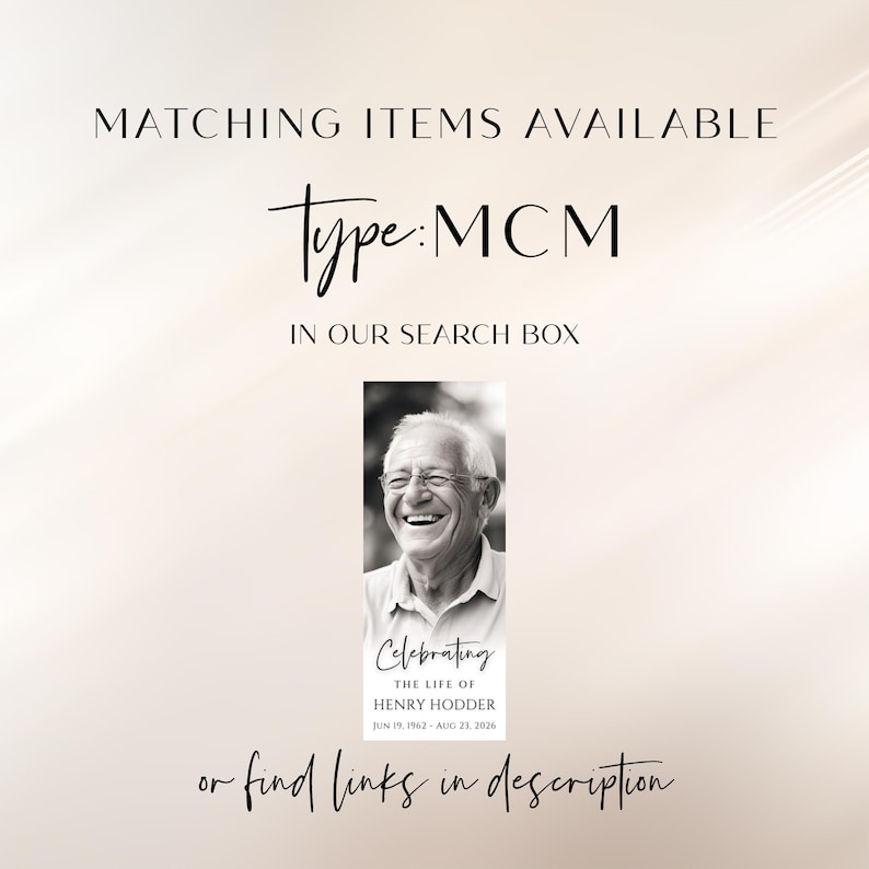 Minimalist Funeral Program Template with Photo Collage, Celebration of Life Memorial Service Template, Obituary Template, Printable, #MCM image 11