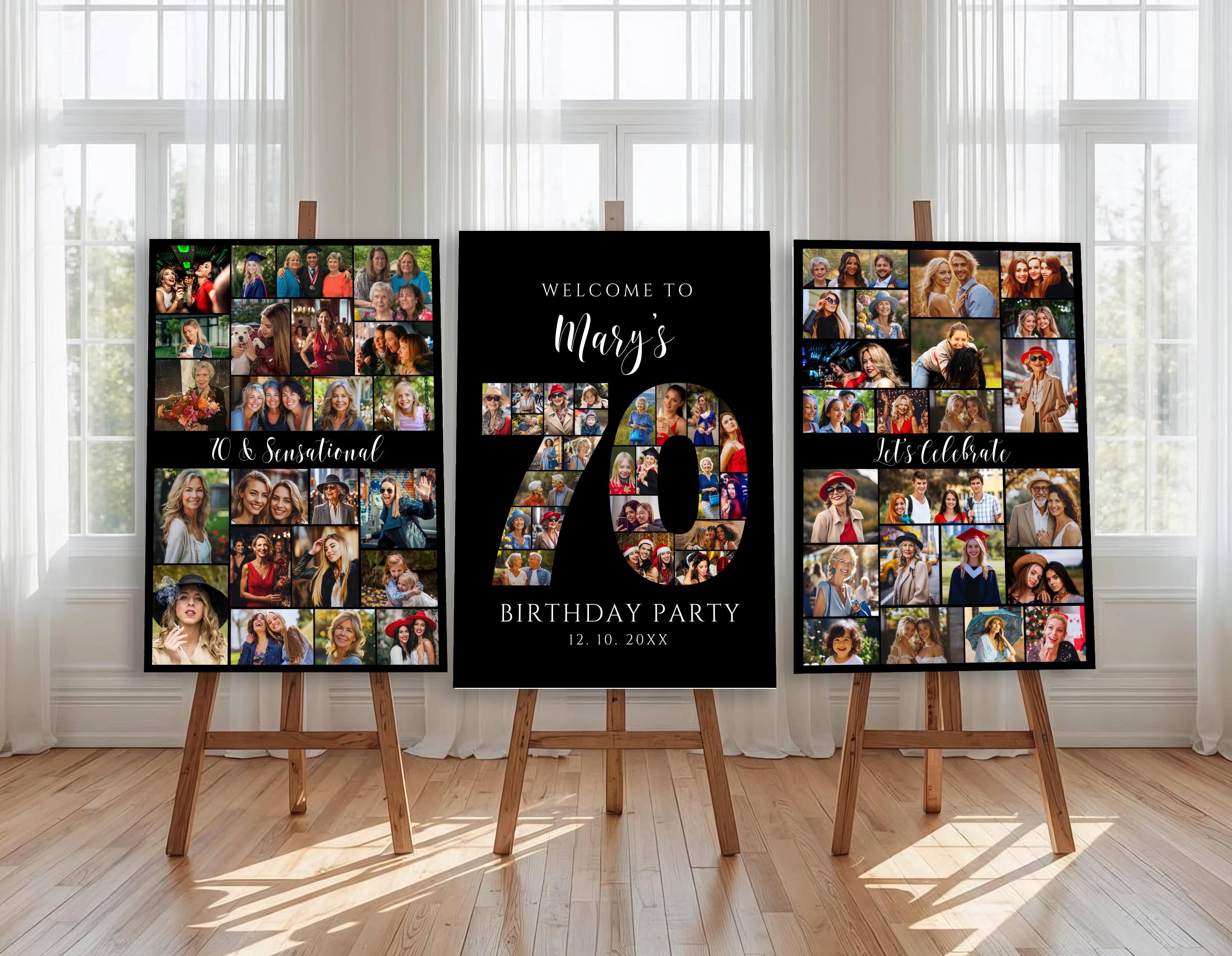 Grazie! 70 Anni – ICH darf Das, Targa in plastica – Regalo 70° Compleanno, Idea Regalo di Compleanno, Serigrafica, Decorazione di Compleanno/Festa/Accessori per Festa/Biglietto di Compleanno