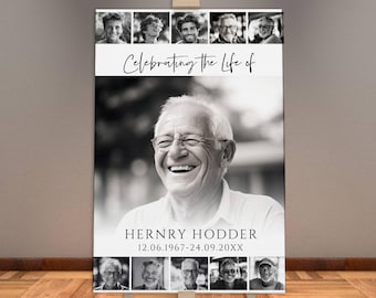 Celebration of Life Poster | Memorial Welcome Sign Template | Digital Download