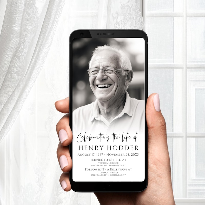 Editable Funeral Template - Etsy