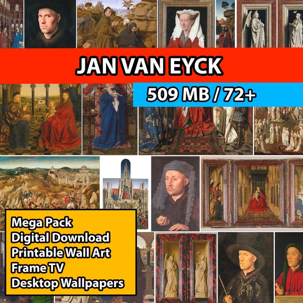 72+ Jan van Eyck | Famous Painting Collection | High-Resolution Digital Art Resources | Instant Digital Download