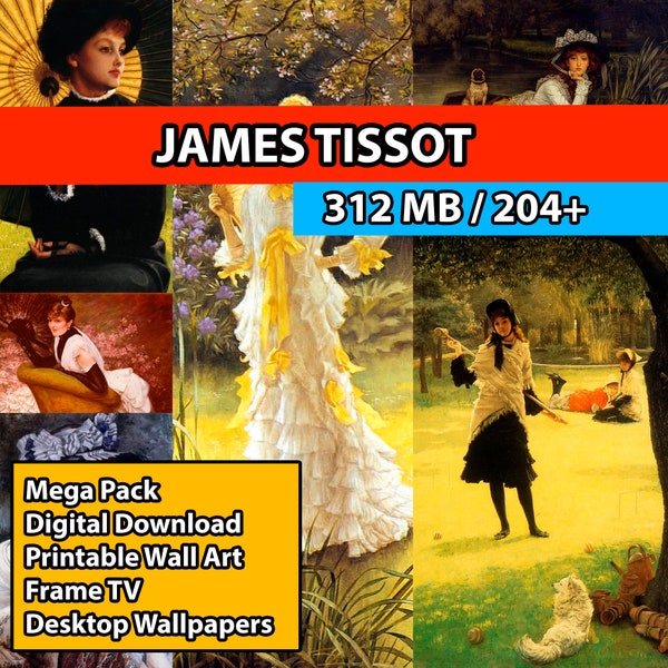 204+ James Tissot | Famous Painting Collection | High-Resolution Digital Art Resources | Instant Digital Download