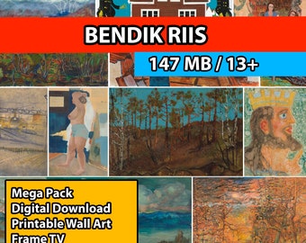 13+ Bendik Riis | Famous Painting Collection | High-Resolution Digital Art Resources | Instant Digital Download