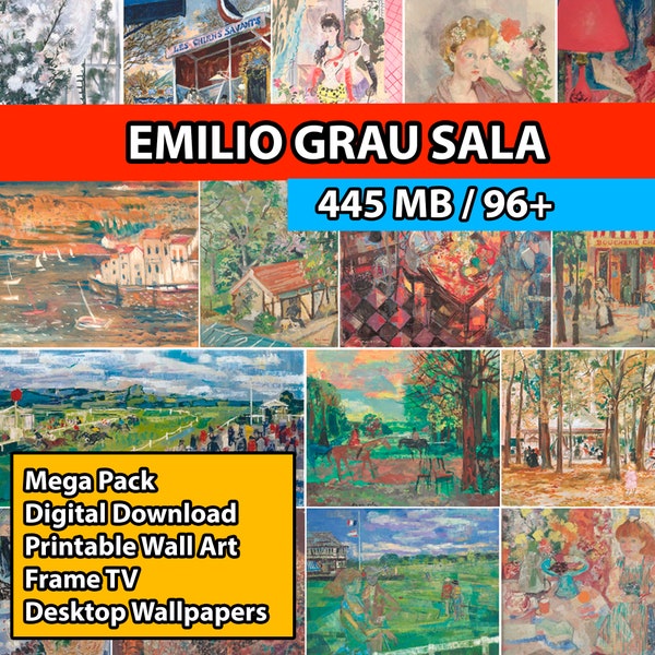 96+ Emilio Grau Sala | Famous Painting Collection | High-Resolution Digital Art Resources | Instant Digital Download