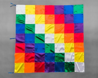 Olbrzymia flaga Wiphala Wipala, rdzenna ludność Andów - 60" x 60" - 153 x 153 cm