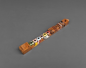 Kleine Tarka authentieke handgemaakte Inca Andes traditionele Boliviaanse inheemse mahonie fluit
