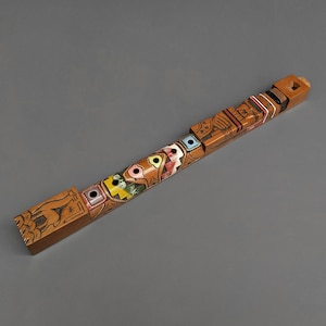 Large Tarka Authentic Handcrafted Inca Andes Traditional Bolivian Native Mahogany Flute Etsy