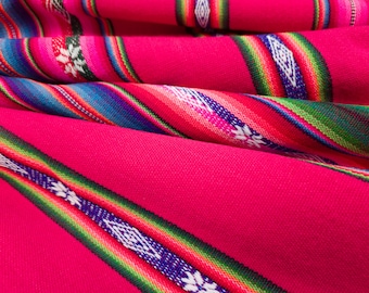 Large Red Andean Yoga Blanket, Inca Peru Bolivia Aguayo Fabric, Shaman Mesa Altar Cloth