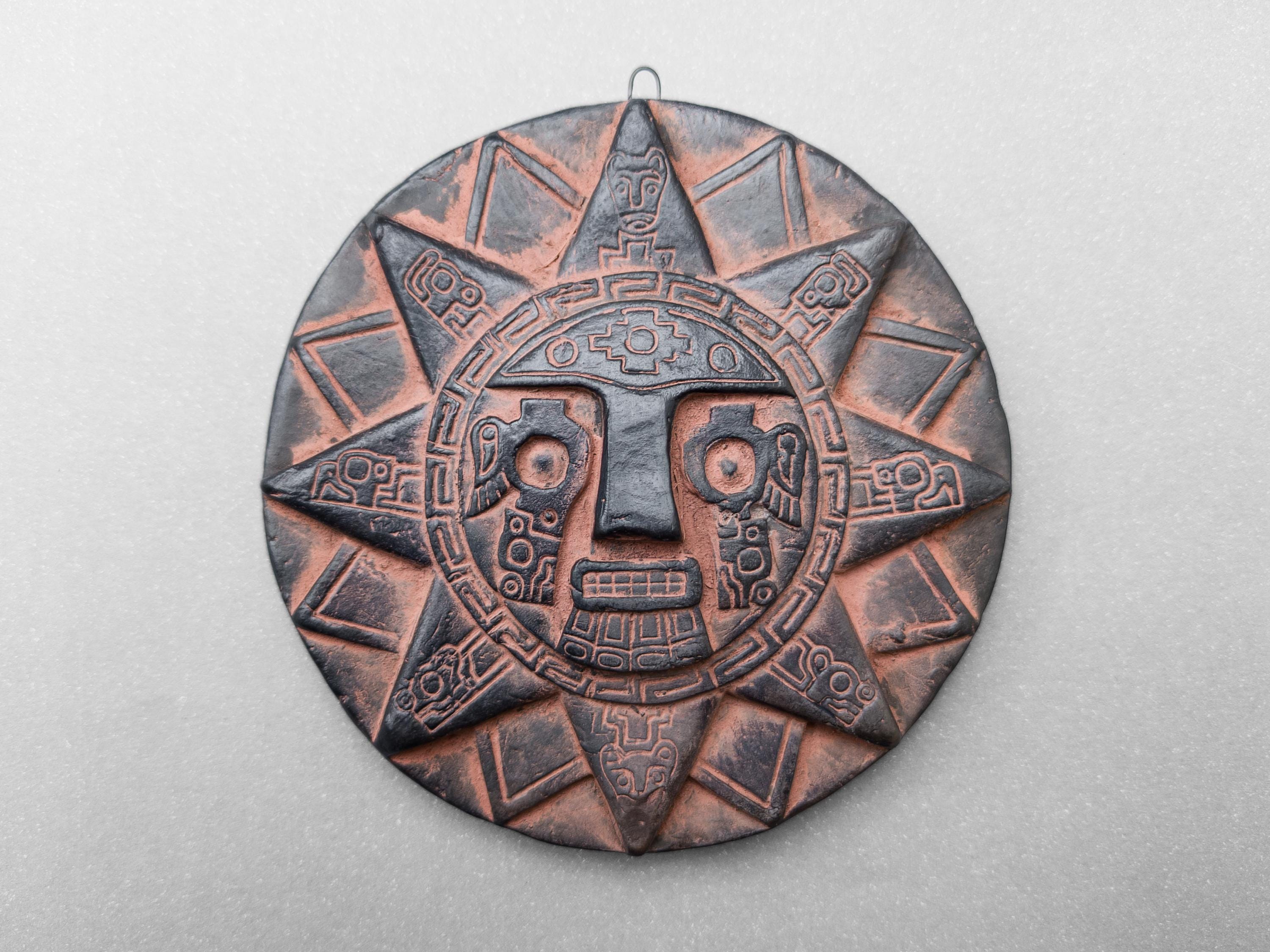 Inti Handmade Shaman Tribal Wall Art, Inca Sun God, Pre-columbian