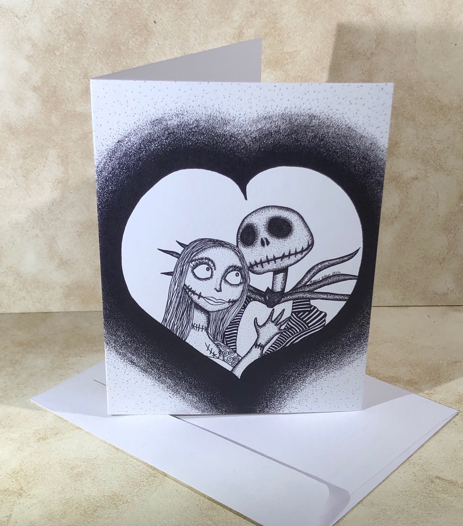 Jack and Sally Blank Greeting Card - Etsy UK
