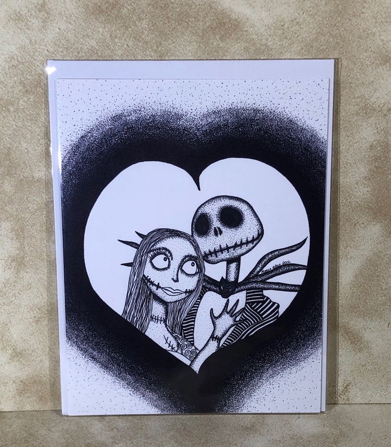 Jack and Sally Blank Greeting Card - Etsy