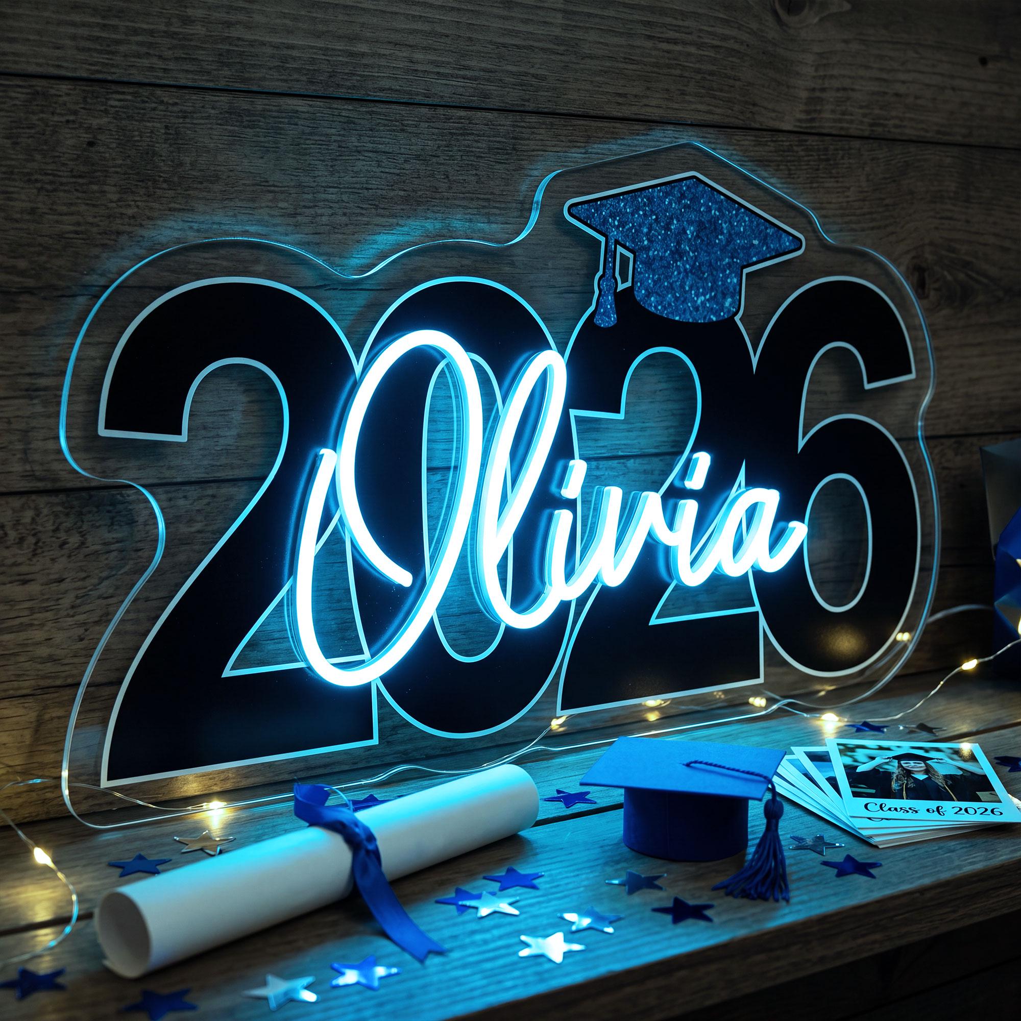 Custom Graduation LED Marquee Sign:battery Operated Personalized Name ...