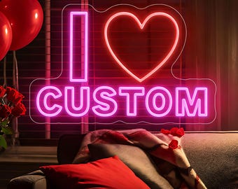 カスタム「I Love City」ネオンサイン、パーソナライズされたハート型壁飾り、旅行のお土産