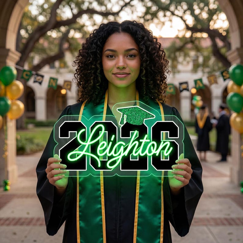 Graduation Led Version Custom Graduation LED Marquee Sign:battery Operated Personalized Name ...