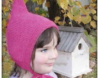 PATTERN PDF Lutin Hat Knitting Knit Baby Toddler Child Pixie Bonnet DIGITAL