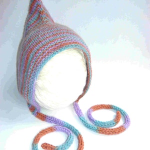 PATTERN PDF Lutin Hat Knitting Knit Baby Toddler Child Pixie Bonnet DIGITAL image 3