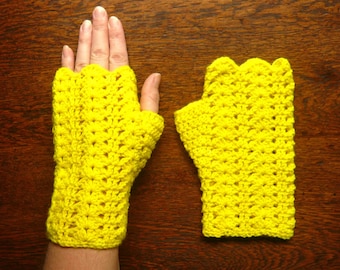 Glorieux Crochet Mitts PATTERN Double Pack DK and Fingering Weight PDF Email
