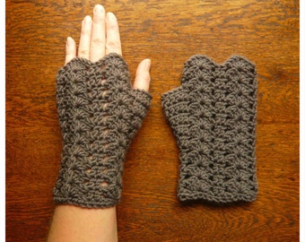 Glorieux Crochet PATTERN PDF Fingerless Gloves Mitts Digital Email DK