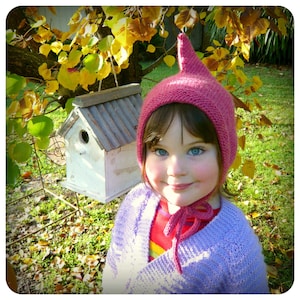 PATTERN PDF Lutin Hat Knitting Knit Baby Toddler Child Pixie Bonnet DIGITAL image 5