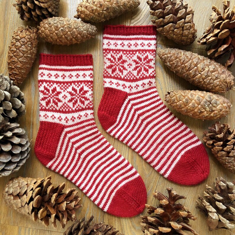 Yule Sock PDF Digital PATTERN Knitting Socks Knit image 1