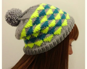 Aro Hat PATTERN PDF Digital Email Free Shipping Knit Knitting Beanie