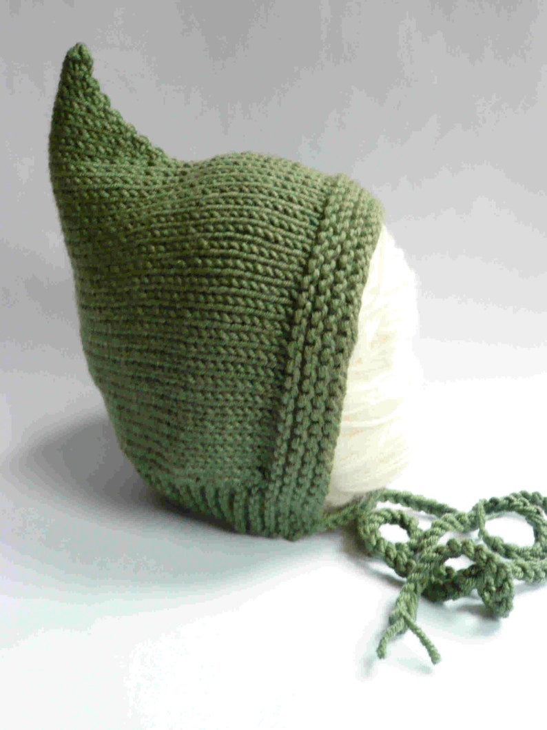 PATTERN PDF Lutin Hat Knitting Knit Baby Toddler Child Pixie Bonnet DIGITAL image 2