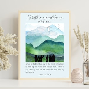 Jesus glorious ascension DIGITAL PRINT, Jesus ascends to heaven, Jesus wall art