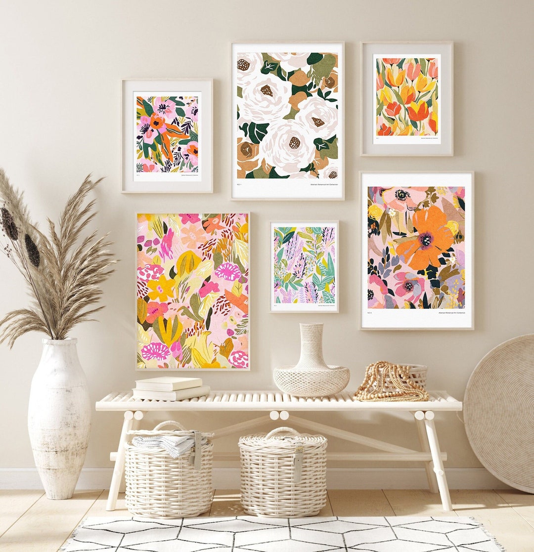 Printable Flower Market Gallery Wall Art SET | Abstract Botanical ...