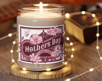 Mother's Day Scented Soy Candle For Mom Mothers Day Gift For Mom Mother's Day Candle For Mothers Day Floral Design Gift For Grandma For Her