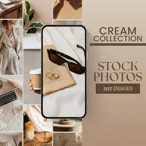 Cream Beige Aesthetic Stock Photos, Social Media Instagram Neutral Stock Photo Collection Faceless Lifestyle Images Digital Marketing Bundle
