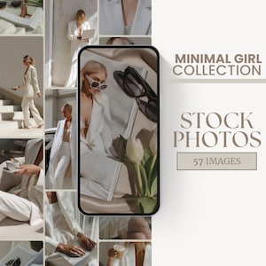 Minimal Girl Aesthetic Stock Photos, Social Media Instagram White Stock Photo Collection Faceless Lifestyle Images Digital Marketing Bundles