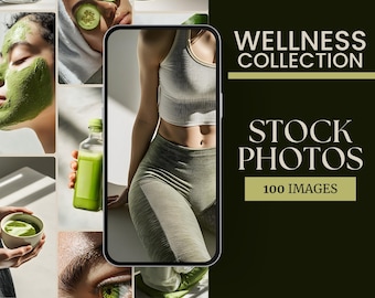 Holistic Wellness Stock Photos Aesthetic Social Media Instagram Greens Stock Photo Collection Nutrition Coaching Images Digital Marketing