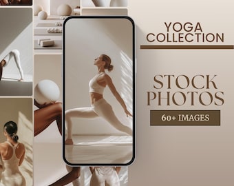 Yoga Stock Photos Social Media Instagram Aesthetic Wellness Stock Photos Light and Airy Instagram Reels Cover Digital Marketing Photos Calm
