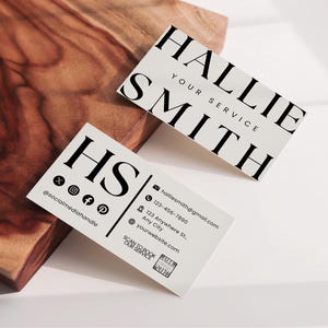 Business Card Template QR Code Instant Download Printable Business Card Template DIY Calling Card Design Editable Canva Card Template - BST