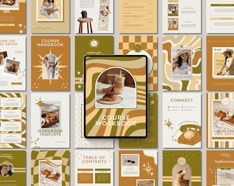 Ebook Canva Template Workbook Business Template for Coaches Course Creators Creatives Done for You Editable Aesthetic Course Workbook Canva